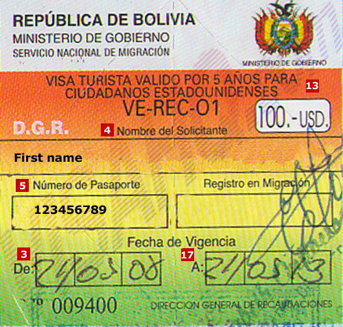 Bolivia visum